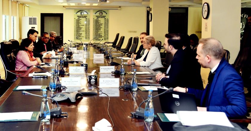 Ms. Hela Cheikhrouhou, Regional Vice President of International Finance Corporation (IFC) for Middle East, Central Asia, Turkey, Pakistan and Afghanistan called on Caretaker Federal Minister for Finance, Revenue and Economic Affairs