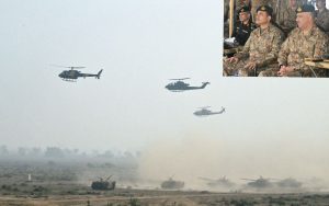 *ISPR*
*Rawalpindi, 2 December, 2023:*

General Syed Asim Munir, NI (M), Chief of Army Staff (COAS) visited troops at Khairpur Tamewali (KPT) to witness Field Exercise of Bahawalpur Corps.

COAS was briefed about Field Exercise, aimed at enhancing professional skills at various tiers and battlefield procedures required to meet future challenges in operational environment.

COAS witnessed integrated fire and battle maneuvers of various elements, including Armour, Mechanized Infantry, Artillery, Air Defense, Anti-Tank Guided Missiles (ATGMs) duly supported by Pakistan Air Force (PAF) and Combat Aviation.

Later, COAS interacted with troops participating in the exercise. 

COAS appreciated the training standards, operational preparedness and high morale of officers and troops. COAS directed troops to keep serving the nation with traditional zeal and passion under all circumstances. 

“We are cognizant of the challenges and with the support of the nation we are prepared to thwart any nefarious designs of the enemies of Pakistan”, COAS emphasized. 

“Pakistan Army is fully prepared to defend territorial integrity and sovereignty of Pakistan against all odds. Pakistan Armed Forces are focused on defending the frontiers of motherland against full spectrum of threat and with the support of the nation, Armed Forces will defeat the enemies of Pakistan, InshaAllah, COAS concluded.

Earlier, on arrival, COAS was received by Commander Bahawalpur Corps.