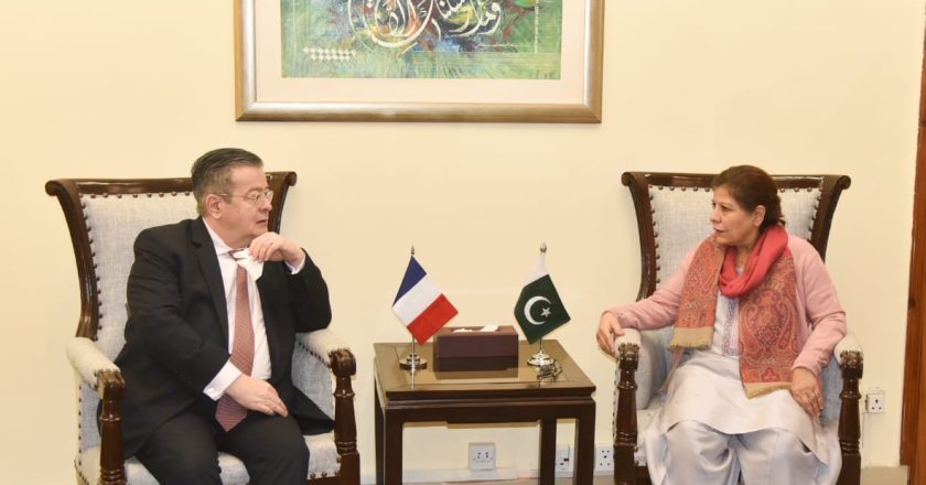 H.E Mr. Nicolas Galey Ambassador of France to Pakistan called on Caretaker Federal Minister for Finance, Revenue and Economic Affairs