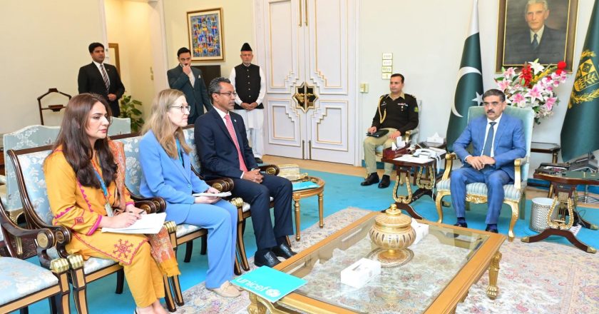 representative of UNICEF in Pakistan met with Caretaker Prime Minister