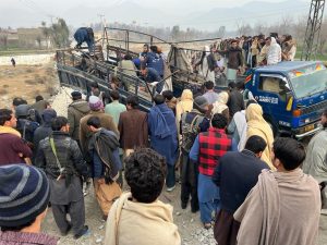 Terrorists have targeted the policemen on security duty of anti-polio team in the northern district of Bajaur of Khyber Pakhtunkhwa