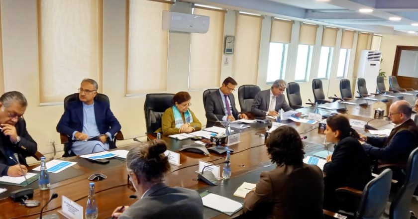 Minister for Finance, Revenue and Economic Affairs chairing a meeting with World Bank team on Pakistan *Resilient and Accessible Microfinance (RAM)*