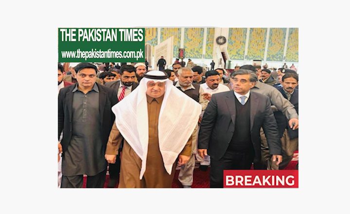 Federal Minister for Interior and Commerce,Dr. Gohar Ejaz and Saudi Ambassador,H.E. Nawaf bin Saeed Al Malkiy visiting Faisal Mosque