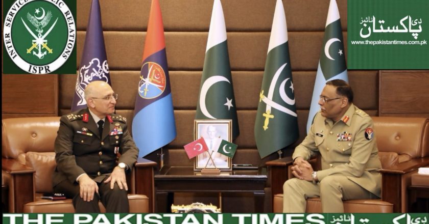 General Irfan Ozsert, Deputy Chief of General Staff Turkish Armed Forces called on General Sahir Shamshad Mirza, Chairman Joint Chiefs of Staff Committee