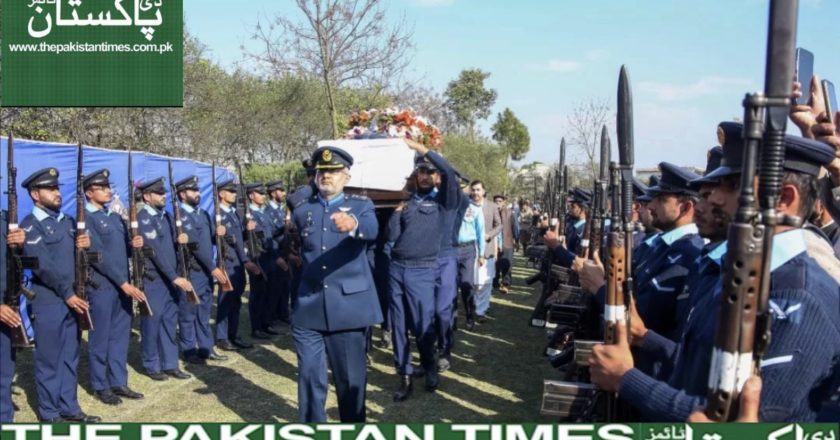 AIR CHIEF MARSHAL( RETIRED) HAKIMULLAH LAID TO REST WITH FULL MILITARY HONOURS