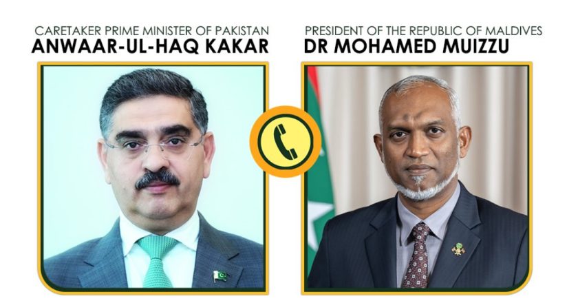 President of the Republic of Maldives calls Caretaker Prime Minister Anwaar-ul-Haq Kakar