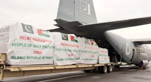 Pakistan dispatches its 5th tranche of humanitarian assistance for Gaza  consisting of winterized tents, tarpaulins and blankets via PAF C-130. The flight will land in Al-Arish, Egypt, where the Pakistani Ambassador will receive the aid for onward delivery. This ongoing support underscores Pakistan's continued commitment to addressing urgent humanitarian needs of the people of Gaza