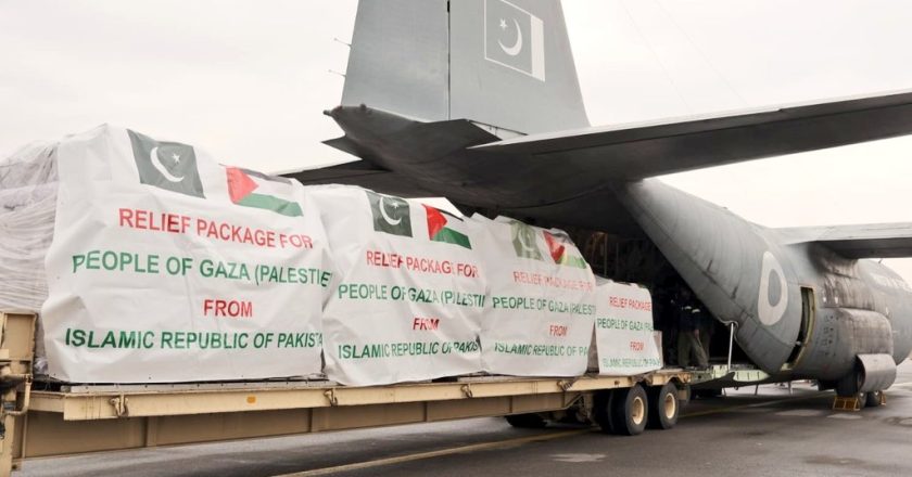 Pakistan dispatches its 5th tranche of humanitarian assistance for Gaza