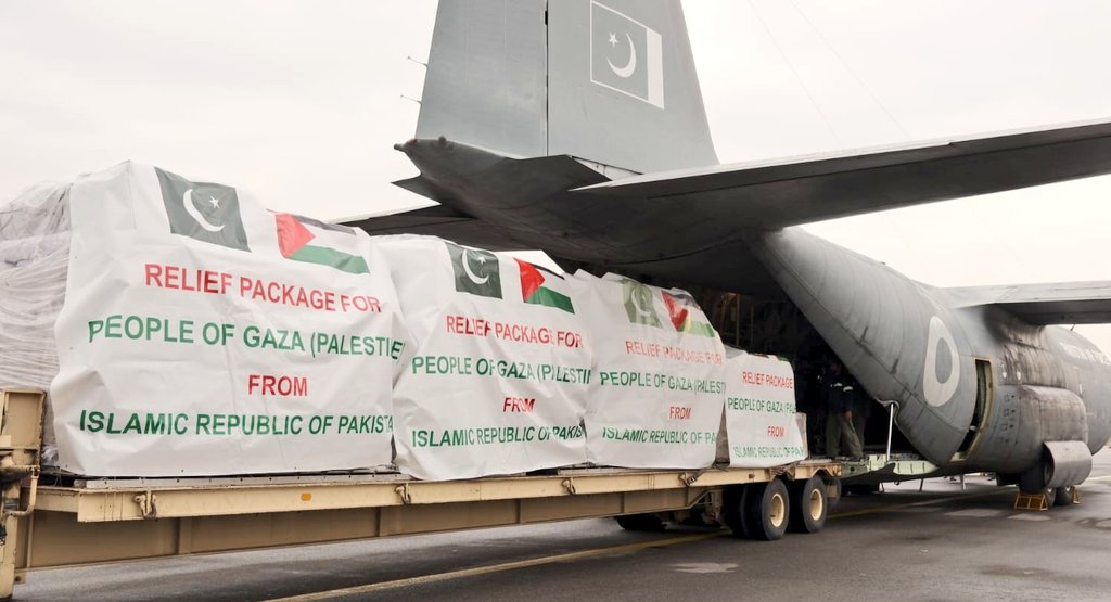 Pakistan Dispatches Its 5th Tranche Of Humanitarian Assistance For Gaza ...