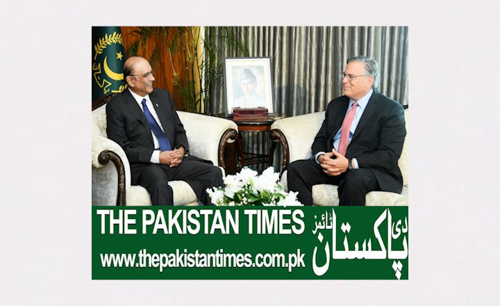 U.S. Ambassador Donald Blome Meeting with President of Pakistan Asif Ali Zardari