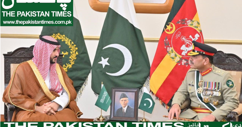 Honourable Prince Khalid bin Salman bin Abdulaziz Al Saud, Saudi Arabia’s Minister of Defence, visited Pakistan Day and had a meeting with the Army Chief of Staff