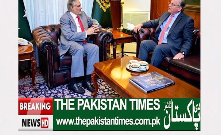 US Ambassador to Pakistan Donald Blome Meeting with Pakistan Foreign Minister Ishaq Dar