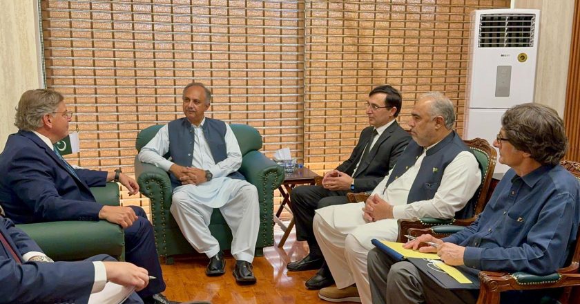 U.S Ambassador Blome Meeting with Opposition Leader Omar Ayub Khan