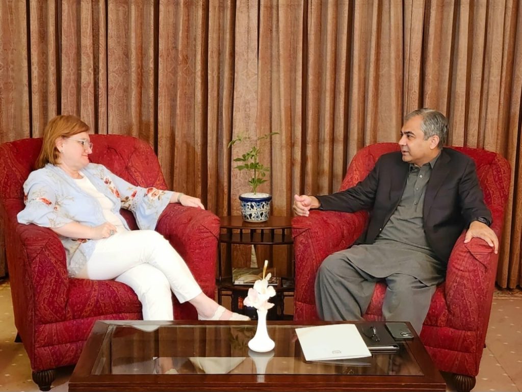 Interior Mohsin Naqvi Meets Italian Ambassador Mirelena Armlini