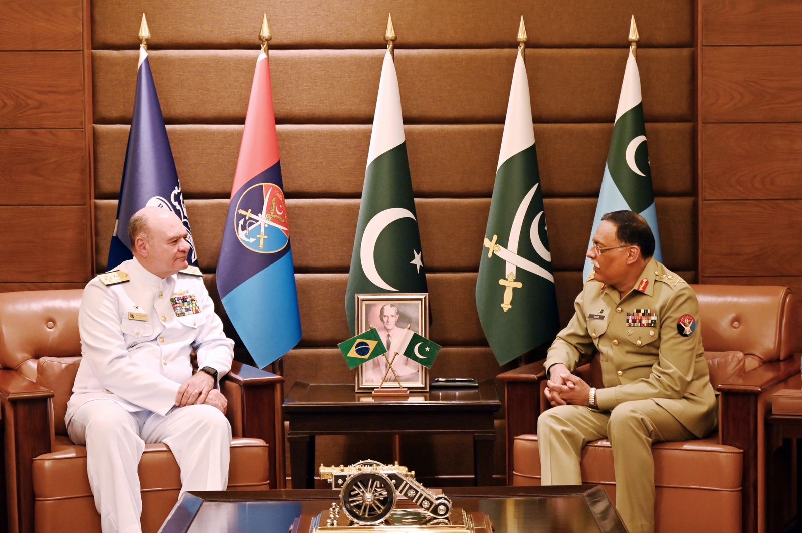 Andre Luiz Silva Lima De Santana Mendes, Chief of Staff of the Brazilian Navy called on General Sahir Shamshad Mirza CJCSC