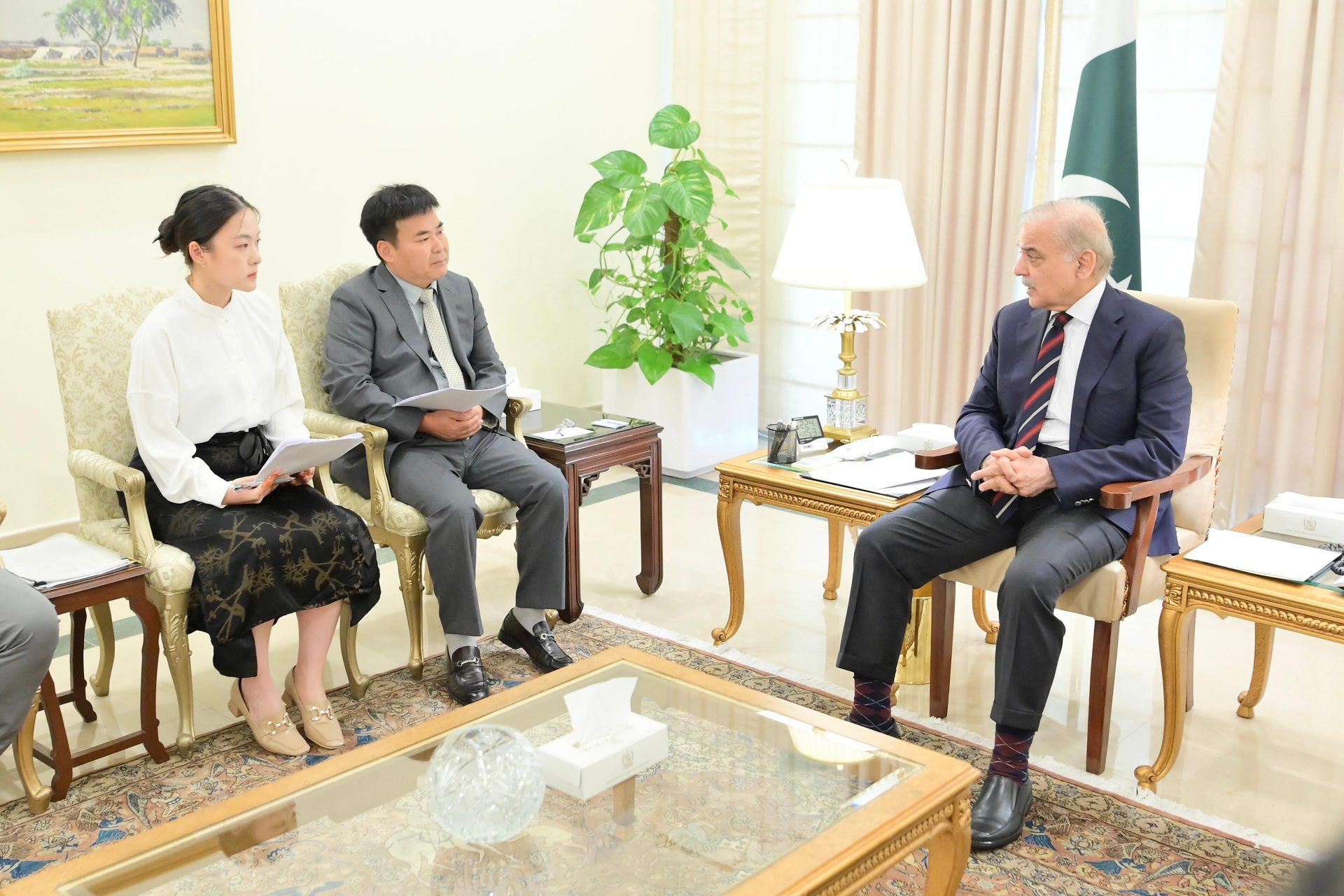 Chinese company Hengeng Trading Company under the leadership of Chairman Zhang Bin met with Prime Minister Shahbaz Sharif