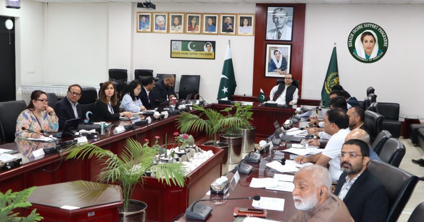 The Secretary of the Benazir Income Support Programme (BISP) and Asian Development Bank (ADB) Fact-Finding Mission hold meeting at the BISP Headquarters