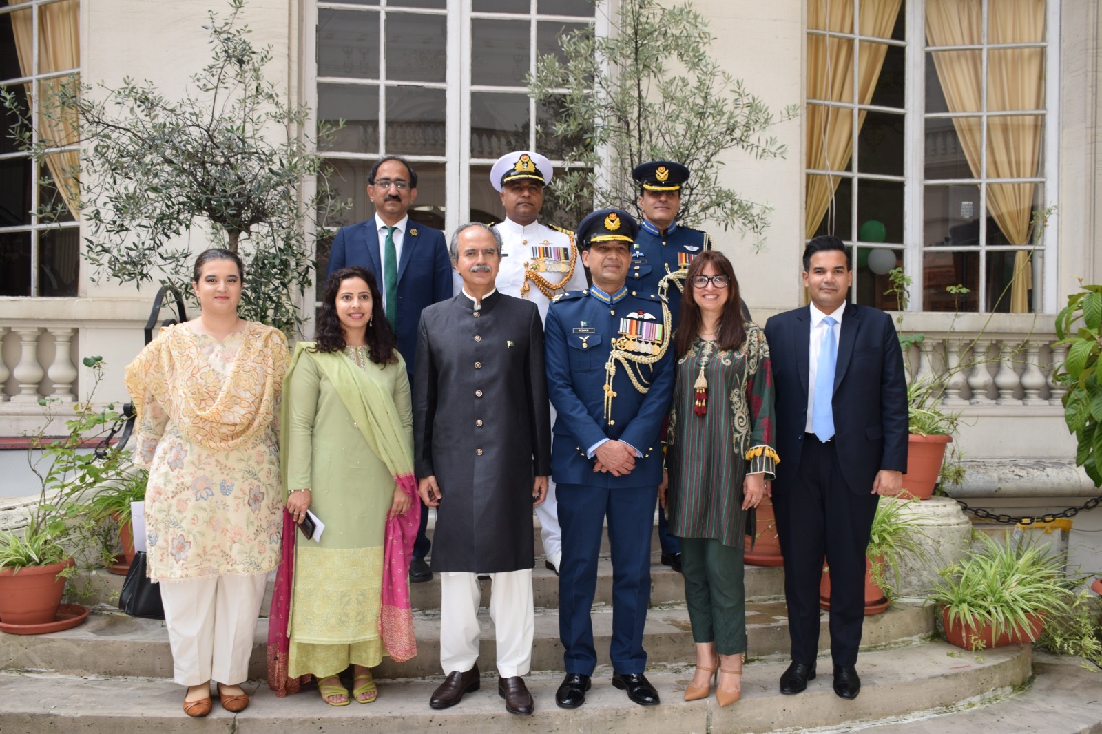 EMBASSY OF PAKISTAN, PARIS, FRANCE
(INFORMATION SECTION)
PRESS RELEASE

Subject: 	Independence Day Celebrations of Pakistan – 14 August 2024

On the occasion of the 78th Independence Day of Pakistan, Ambassador Asim Iftikhar Ahmad hoisted national flag to the tune of the national anthem at the Embassy of Pakistan, Paris and welcomed distinguished members of the community and French friends including large number of children. 
The messages of the President, the Prime Minister and Foreign Minister of Pakistan were read out on the occasion.
The Ambassador noted that 14th August was truly auspicious as it brought together the entire nation - in celebration, in paying homage to the Quaid-e-Azam and other leaders of the freedom movement, in remembrance of the supreme sacrifices of our forefathers, in honoring our heroes and drawing inspiration from our glorious past and the tremendous achievements over the decades. It was also a moment of reflection, of recognizing the challenges confronting us and seizing the immense opportunities presented to us. 
Congratulating all on the Independence Day, the Ambassador said that we needed to draw guidance from the words of Quaid-e-Azam Muhammad Ali Jinnah when he said “If we want to make this great State of Pakistan happy and prosperous, we should wholly and solely concentrate on the well-being of the people, especially of the masses and the poor”. All segments of the society in particular women and youth had an important role to play in national development. He emphasized the value of collective and individual responsibility in upholding and promoting the image and prestige of Pakistan. Praising national hero Arshad Nadeem’s Olympics gold medal, he noted how the accomplishment of an individual can bring immense joy and pride for the nation and project the country’s name world-wide. 
Ambassador Ahmad emphasized that as we celebrate our freedom we must not forget our Kashmiri and Palestinian brothers and sisters, who have been struggling for over seven decades against illegal occupation and oppression. Pakistan reaffirmed its complete solidarity and full support for the people of the Indian Illegally Occupied Jammu and Kashmir and Palestine for their freedom and right to self-determination.
Further, the Ambassador highlighted that Pakistan enjoys close cooperative relations with France and looked forward to Pakistani diaspora for further cementing the bond of friendship between the two countries. “We are proud of your hard work and accomplishments and consider you as true Ambassadors of Pakistan”, he said.
The Ambassador noted that Pakistan stood tall and proud in the comity of nations with significant contributions towards shared objectives of global peace, security and development. We, all Pakistanis, inside or outside Pakistan are committed to serve our country to the fullest. May the national flag always fly high as a symbol of peace, prosperity and progress! 
Later, the guests enjoyed tableau prepared by children, national songs and traditional Pakistani food. 

Pakistan Times
#PakistanTimes