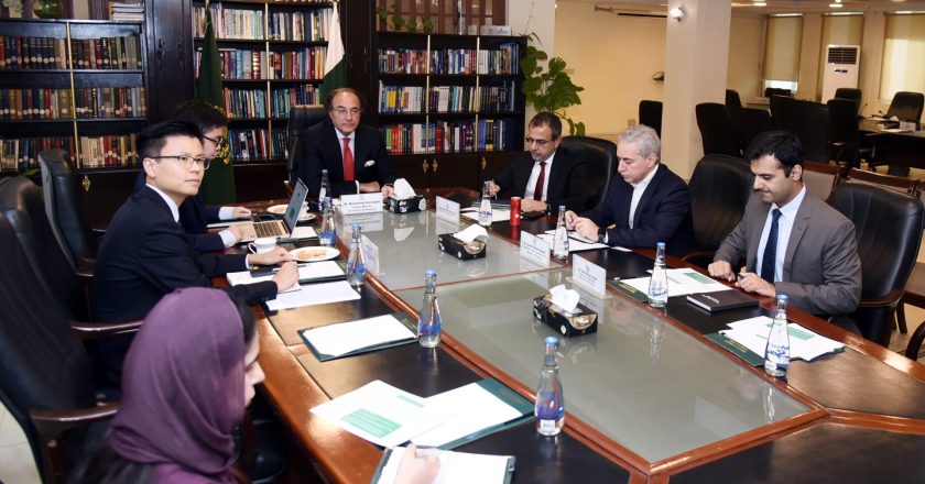 Federal Minister for Finance & Revenue Muhammad Aurangzeb meets with the Delegation of Port Qasim Electric Power Company (PQEPC)