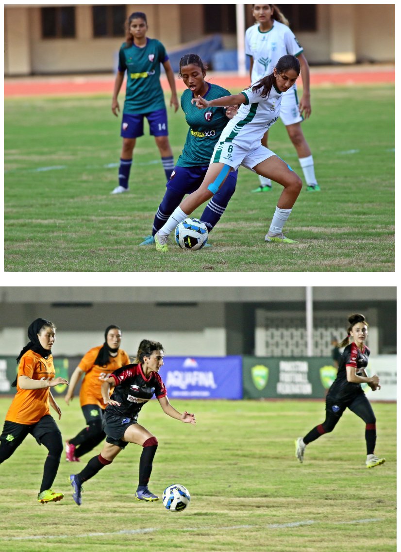 *Legacy FC, Karachi City clinch spots in National Women's Club Championship Final 2024*

Islamabad - August 9, 2024

Legacy FC and Karachi City FC have secured their spots in the final of the National Women's Football Club Championship 2024, following their impressive performances in the semi-final matches held at Jinnah Sports Complex, Islamabad.

In the first semi-final, Legacy FC showcased their dominance on the field with a resounding 6-0 victory over Karachi United. Eman Mustafa was the star of the match, delivering an outstanding performance with four goals. Kayanat Bukhari also contributed significantly, scoring a brace to secure the win for Legacy FC.

The second semi-final saw Karachi City FC display their prowess, overwhelming Hazara Quetta with an 8-0 triumph. Zahmena Malik and Suha Hirani each scored a brace, while Nadia, Zulfia, Sanah and Aliza added a goal each, ensuring Karachi City FC's place in the final.

Karachi City FC will face Legacy FC in the final on August 10, 2024, at 8:30 PM at the Jinnah Football Stadium, Islamabad.

The Pakistan Times
#Pakistan Times
