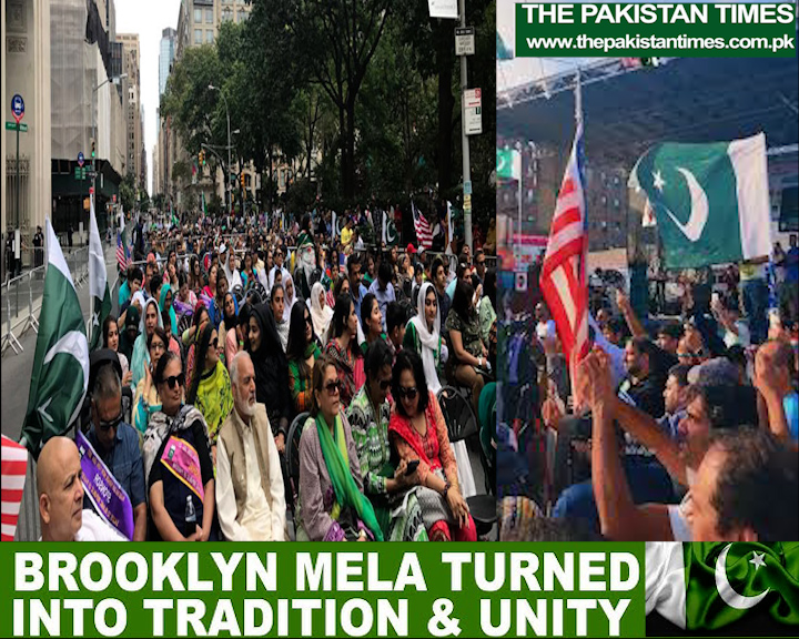 

Pakistani Americans turned out en masse and eagerly observed Pakistan's 78th Freedom Day at an occasion in Brooklyn, a ward of New York City.

The occasion name  "Brooklyn Mela" was coordinated by the Pakistani-American Shippers Relationship on the ward's Coney Island Road, known as Little Pakistan.

For the most part clad in the public dress, everyone displayed the rich culture and legacy of Pakistan through energetic exercises, customary music, and social exhibitions. Additionally displayed in the space were food slows down serving customary Pakistani dishes.

Pakistanis are vigorously packed in the Coney Island Road region and there are numerous cafés and organizations possessed by them with billboards in Urdu. A piece of the Road is named after Quaid-e-Azam Muhammad Ali Jinnah.

Pakistan's Representative General in New York, Aamir Ahmed Atozai, commended the coordinators' endeavors in uniting the local area and advancing Pakistani culture in New York. He additionally stretched out his hottest congrats to the local area on the event of Pakistan's Freedom Day, underlining the significance of solidarity and pride in their common legacy.

The Brooklyn Mela gives a stage to the local area to commend their character and reaffirm their obligation to safeguard their social roots while adding to the variety of New York.
The Pakistan Times
