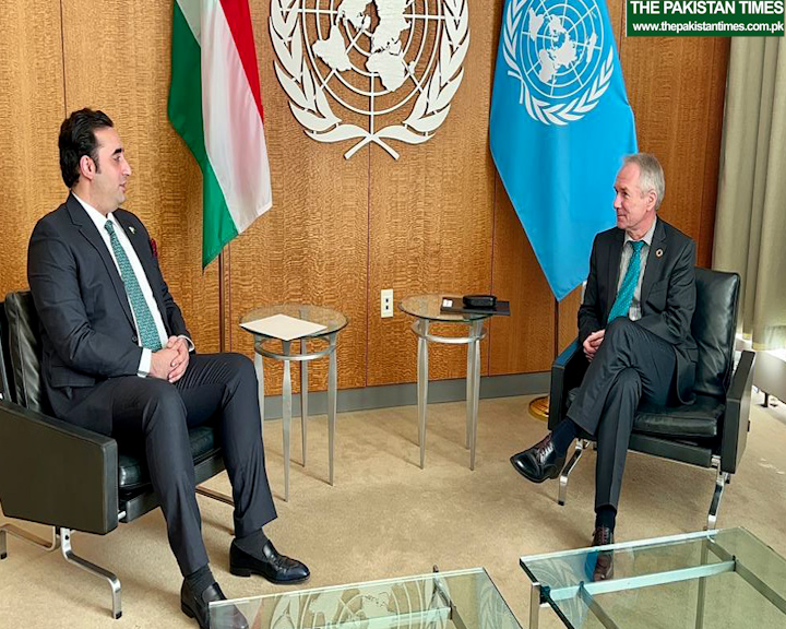 Foreign Minister Bilawal Bhutto Zardari Thursday met the President of the UN General Assembly, Csaba Korosi, ahead of Friday’s high-level meeting to commemorate the International Day to Combat Islamophobia.

Co-convened by the General Assembly president and the Pakistani foreign minister, the meeting will discuss ways and means to deal with growing Islamophobia, as highlighted in the 2020 Assembly resolution designating March 15 as an international day to combat the phenomenon.
The Pakistan Times
Pakistantimes
