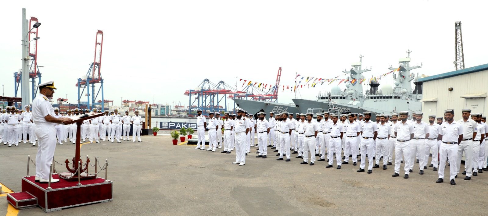 PRESS RELEASE Directorate General Public Relations (Pakistan Navy) Naval Headquarters Tel: 021-48506127-8, 051-20062097 PAKISTAN NAVY CELEBRATES 78TH INDEPENDENCE DAY OF PAKISTAN WITH TRADITIONAL ARDOUR Karachi, 14 Aug 24: An impressive Change of Guard ceremony was held at the mausoleum of Quaid-e-Azam Muhammad Ali Jinnah as the entire nation celebrated 78th Independence Day of Pakistan. A smartly turned-out contingent of Pakistan Naval Academy cadets and sailors clad in ceremonial dresses assumed guard duties at Mazar-e-Quaid with traditional enthusiasm, spirit and military customs. Commandant Pakistan Naval Academy, Commodore M Khalid graced the occasion as Chief Guest and reviewed the guard. The Chief Guest and cadets of Pakistan Navy presented Qaumi Salam to Father of the Nation, Quaid-e-Azam Muhammad Ali Jinnah. The ceremonial mounting of Guard was followed by the laying of floral wreath at Mazar-e-Quaid by Chief Guest on behalf of Chief of the Naval Staff, officers and men of Pakistan Navy. Earlier, the day dawned with Gun Salutes, and special prayers were offered in all mosques in Naval areas for solidarity and progress of the country. Pakistan Navy Ships and establishments were illuminated in Navy's traditional manner. Flag hoisting ceremonies were held at units of Pakistan Navy at Islamabad, Lahore, Karachi, Gwadar and Ormara. Various Independence Day activities were held at Pakistan Navy units/ establishments including singing of national anthem in the morning, cycle races and boat rallies. PN mission in command of CTF 150 Bahrain also celebrated Independence Day at Combined Maritime Forces (CMF) Headquarters, Bahrain. Independence Day celebrations at Pakistan Navy educational institutions were also held where school children presented tableaus on national songs and declamation contests were held highlighting the importance of Independence Day. President of Pakistan has also approved military & civil awards to Officers, CPOs/ Sailors and Civilians of Pakistan Navy on the occasion of Independence Day. The awards include 03 x Hilal-e-Imtiaz (Military), 14 x Sitara-e-Imtiaz (Military) and 14 x Tamgha-e Imtaiz (Military). In addition, 97 x awards of Tamgha-e-Khidmat (Military) have been approved for Master Chief Petty Officers, Chief Petty Officers and Sailors. Letters of Commendation from Chief of the Naval Staff have also been approved for Officers, Master Chief Petty Officers, Chief Petty Officers/Sailors and civilians. Pakistan Navy celebrated Independence Day with a firm resolution to safeguard the country against any belligerence. Director General Public Relations (Navy) the pakistan times pakistantimes