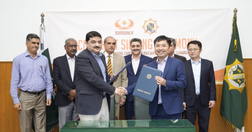 Pakistan Railways has signed agreements with two companies for laying optical fiber cables