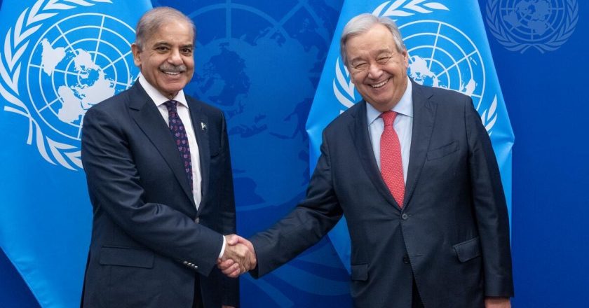 United Nations Secretary-General meets with Prime Minister Shehbaz Sharif in New York