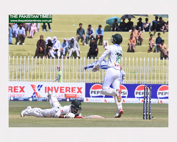 After downpour cleaned out the whole first day of the second Test among Pakistan and Bangladesh at Pindi Cricket Arena Rawalpindi, play at long last initiated on Saturday with Bangladesh selecting to handle in the wake of winning the throw. Pakistan's three top-request players scored half-hundreds of years yet the home side oversaw just 274 all-out on the second day of the subsequent cricket Test against Bangladesh at the Rawalpindi Cricket Arena on Saturday. Opener Saim Ayub top-scored with 58, chief Shan Masood contributed with 57 and Salman Ali Agha contributed 54 as Pakistan's innings, subsequent to being placed into bat, collapsed in 85.1 overs, 16 minutes before stumps on a drawn out day. At the point when play finished, Bangladesh were 10 for no misfortune. Shadman Islam, dropped on the main ball in the fifth sneak past Saud Shakeel off Mir Hamza, was on six, while Zakir Hasan still couldn't seem to open his record. The wrecker of Pakistan's batting was off-spinner Mehidy Hasan Miraz, who enrolled his tenth five-fer in 45 Tests, getting done with figures of 22.1-2-61-5. He was capably upheld by Taskin Ahmed, who praised his re-visitation of the Test side with figures of 17-2-57-3. After Saim and Shan had sewed a 107-run second wicket organization, Pakistan wasted the benefit by losing nine wickets for 167 runs. Mehidy excused both Saim and Shan, and afterward added the scalps of Khurram Shahzad (12), Mohammad Ali (2) and Abrar Ahmed (9). Taskin, who had eliminated opener Abdullah Shafique on the 6th chunk of the match, got the wickets of Saud Shakeel (16) and Salman Ali Agha. Shakib Al Hasan stuck Babar Azam (31) before the wickets, while Nahid Rana finished the count by representing Mohammad Rizwan (29) on one of the conveyances of the day. Pakistan's absolute got a few decency after Salman's 95-ball innings that included three fours and two sixes. Salman, who had two fruitless surveys against him and furthermore endure a dropped get, had left to bat at the score of 179 for five and was the 10th player out at the complete of 274. Shan was positive and forceful in his stroke-choice, scoring 57 off 69 balls with two fours, while Saim's 110-ball innings was a combination of guard and hostility, as he hit four fours and two sixes. He died to Mehidy while attempting to stir things up around town spinner out of the recreation area, 15 pursues Mehidy had caught Shan before the wickets. Babar Azam confronted 77 balls however was a sad remnant of his brightness, overseeing just two fours and a couple of inside edges passing the leg-stump. Scores in a word (day 2 of 5) Pakistan 274 full scale, 85.1 overs (Saim Ayub 58, Shan Masood 57, Salman Ali Agha 54, Babar Azam 31, Mohammad Rizwan 29; Mehidy Hasan Miraz 5-61, Taskin Ahmed 3-57) Bangladesh 10-0, two overs The Pakistan Times #pakistanTimes 