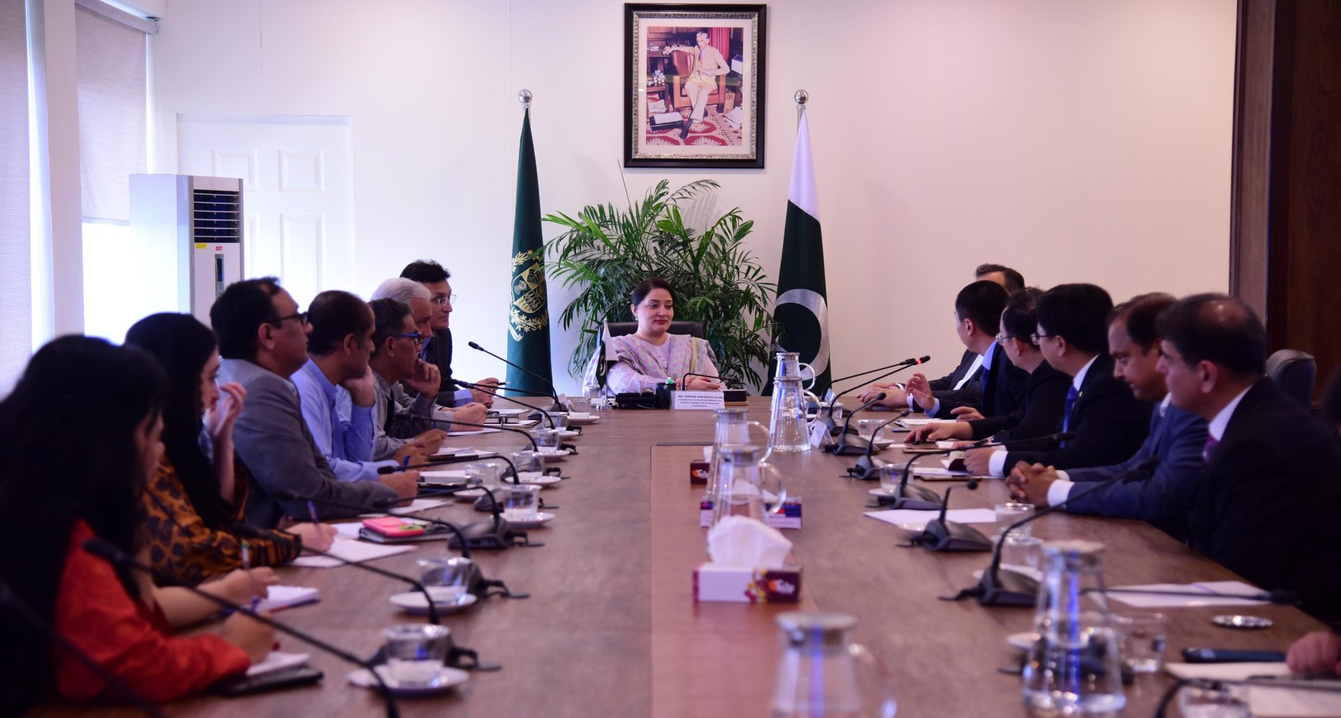 Press Release 06.09.2024

Chinese delegation calls on PM’s climate aide Romina Khurshid Alam, discusses green and efficient mobility solutions

Islamabad: A high-level Chinese delegation called on Coordinator to Prime Minister on Climate Change Romina Khurshid Alam and discussed various aspects of their ambitious plan to help Pakistan revolutionise its mass transit system to provide world-class transportation facilities to the public while achieving environmental sustainability and climate resilience goals. 

The delegation, comprising senior-level officials of the Chongqing CRRC Hengton Vehicle Company and Chongqing Public Transport Group Company, PowerChina International and Daewoo Pakistan Express apprised the PM’s climate aide of Pakistan Green Transport Project (PGTP), an ambitious initiative that aims at transforming the country’s public transport system to become more environmental-friendly and sustainable. 

“Basically set up under the China Pakistan Economic Corridor (CPEC) framework, PGTP is a consortium of Pakistani and Chinese transport companies  working to bring zero-emission, green transport in the country, which would benefit the common man in the country, reduce the country’s petroleum import bill, ensure optimal utilization of the power generation capacity and above all improve the environmental conditions across the country,” said Faisal Ahmed Siddiqui, CEO Daewoo Pakistan Express group, who led the delegation.

Sharing further details during the meeting, Mr. Siddiqui said that MoU has already been signed among the consortium members at Pakistan Business Conference held in Schenzhen city of China in June 2024 in the presence of Federal Minister for Privatization and Board of Investment Abdul Aleem Khan; Miniser for Industries and Production Rana Tanveer Hussain and Federal Commerce Minister Jam Kamal
“Now, efforts are being expedited in support with the provincial governments to introduce electric buses, set up unified charging systems for the e-transport, and the bus stop mini shopping mall model initially in Islamabad, Lahore, Karachi,” a senior official of a Chinese transport company Zhou Zheng informed Ms. Alam. 

He also added that in the second phase, the same e-transport bus service and charging systems will be introduced in other cities of the country in second phase. 

 “Through the e-buses network in urban centers of Pakistan through the Pakistan Green Transport Project, we aim to provide technical assistance to reduce the growth of energy consumption & related greenhouse gas (GHG) emissions in the transport sector in the country, while simultaneously improving urban environmental conditions and trade competitiveness,” the senior Chinese transport company official Zhou Zheng highlighted.

He said further that project also focuses on reducing carbon emissions, enhancing fuel efficiency, promoting the use of electric vehicles (EVs), improving public transport and integrating clean energy solutions such as solar-powered vehicles.

The delegation members also said that the initiative focusing on reducing air pollution levels in cities like Lahore, Karachi, and Islamabad, which could be a step forward towards implementing carbon credit systems to further encourage green transport adoption in the country.

The Prime Minister’s Coordinator Romina Khurshid Alam thanked the delegation for their interest in revolutionising Pakistan’s mass transit system by introducing a network of e-buses and charging facilities. 
She assured them her climate change & environmental coordination ministry’s all-out support for implementing the Pakistan Green Transport Project, saying, “The consortium of Chinese and Pakistani transport companies will be welcomed and be fully supported to implement the game-changer e-transport system in the Pakistani cities.”

“I hope the green transport project would revolutionise the country’s transportation infrastructure by promoting environmentally sustainable and efficient mobility solutions across the nation.

During the meeting Ms. Alam said the present government is committed to modernize the country’s public transport system, which decent, safe and environmentally-efficient.

To achieve the goal, the government is implementing the National Electric Vehicle Policy made in 2019 to promote the adoption of electric vehicles in the country by providing incentives to the e-vehicle manufacturers in the country such as reduced duties and taxes for EVs, tax rebates for manufacturers, and support for building EV charging infrastructure, remarked Pm’s climate aide.

She highlighted that cities like Islamabad, Lahore and Karachi have already introduced electric buses as part of their public transportation systems with aim to reduce air pollution and provide cleaner alternatives for environmental-friendly urban mobility facilities to the people.

Romina Khurshid Alam also highlighted Pakistan's broader efforts to tackle climate change and meet its commitment to the Paris Agreement by reducing greenhouse gas (GHG) emissions from various sectors, particularly transport. 

“As one of the most populous countries in the world, Pakistan recognises the urgent need to adopt sustainable transport methods to alleviate pollution, improve air quality, and promote the well-being of its citizens,” the PM’s climate aide Ms. Alam emphasised
The Pakistan Times
