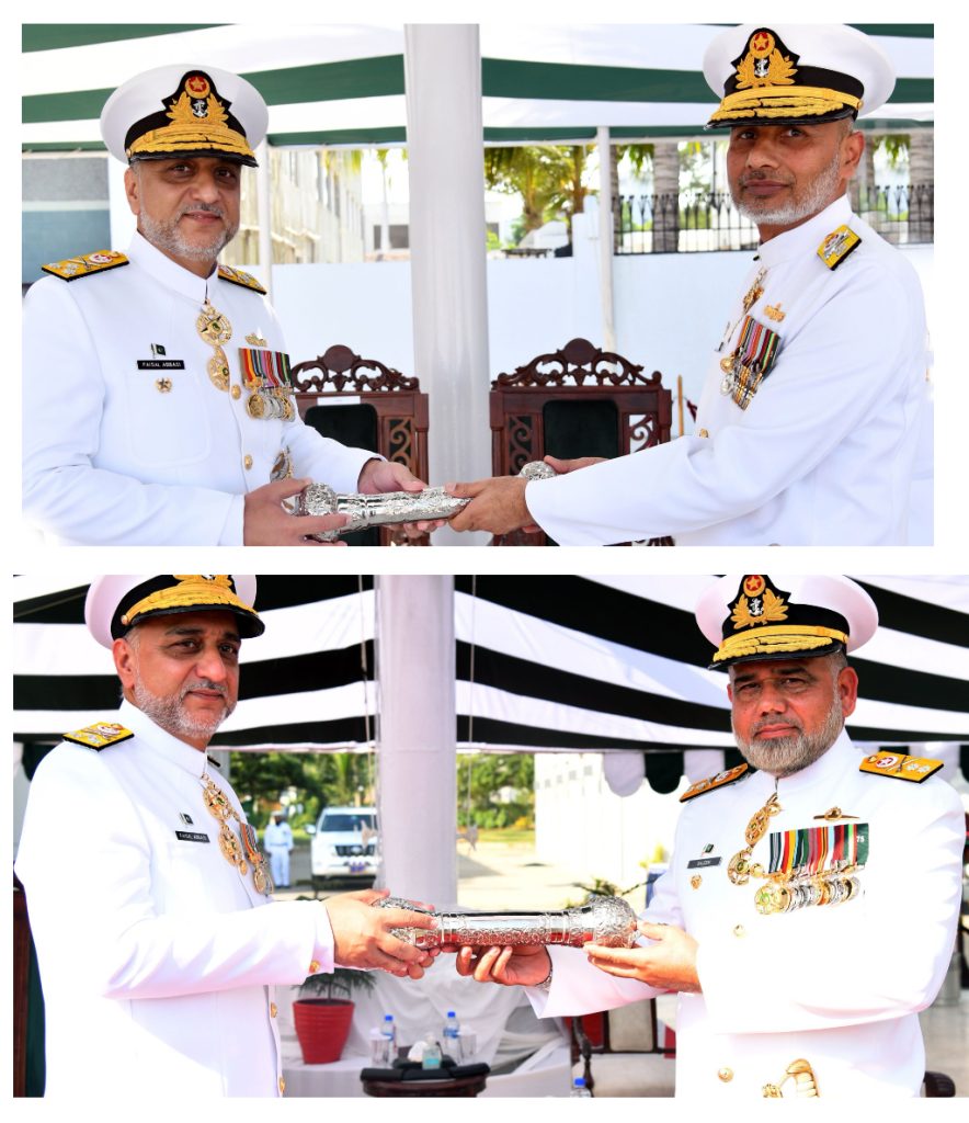 VICE ADMIRAL MUHAMMAD FAISAL ABBASI AND REAR ADMIRAL ABDUL MUNIB TAKE OVER AS COMMANDER KARACHI AND COMMANDER PAKISTAN FLEET