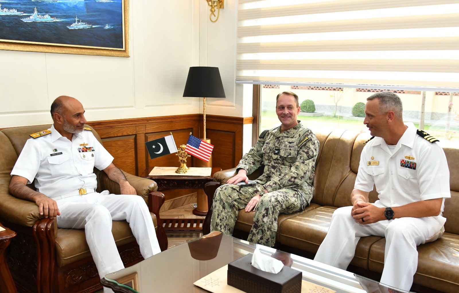 *PAKISTAN AND US NAVY CONDUCTED BILATERAL EXERCISE IN ARABIAN SEA* Karachi, 12 Oct 24: US Navy Ship USS O' Kane visited Karachi and participated in a bilateral exercise at North Arabian sea with Pakistan Navy Ship BABUR. The exercise was aimed to enhance interoperability and demonstrate PN-USN resolve towards regional maritime peace. During the visit, Commanding Officer of USS O' Kane met Commander Pakistan Fleet Rear Admiral Abdul Munib to discuss matters pertaining to interoperability of both Navies and tactical proficiency in Maritime Operations. The visit and bilateral exercise reflect Pakistan Navy's commitment towards regional peace, stability and maritime order in collaboration with seasoned global partners. These collaborations have proved befitting in countering menace of terrorism, piracy, narcotics and human trafficking in the region and beyond. Visit of US Navy Ship to Pakistan is a manifestation of deep rooted bilateral ties between both navies in general and nations in particular. Thepakistantimespakistannavy