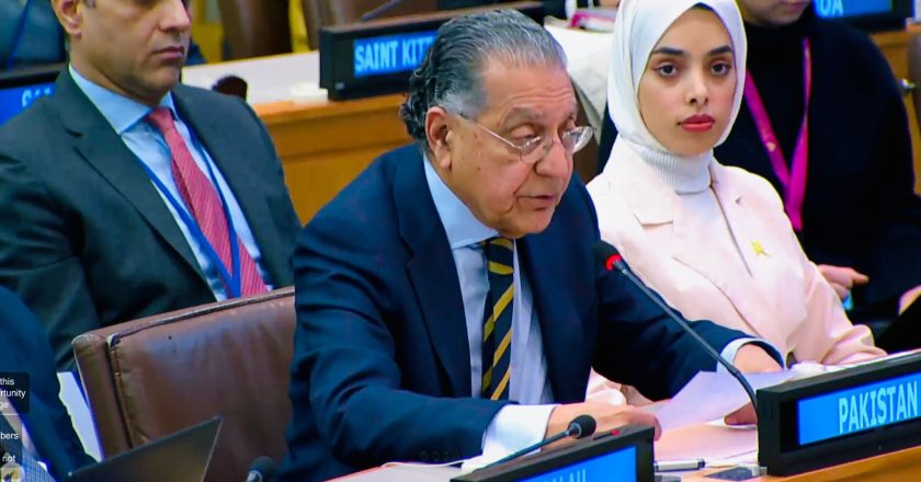 Ambassador Munir Akram  introduced the draft resolution entitled “Universal Realization of the Right of Peoples to Self Determination” in 3rd Committee of UNGA-78.