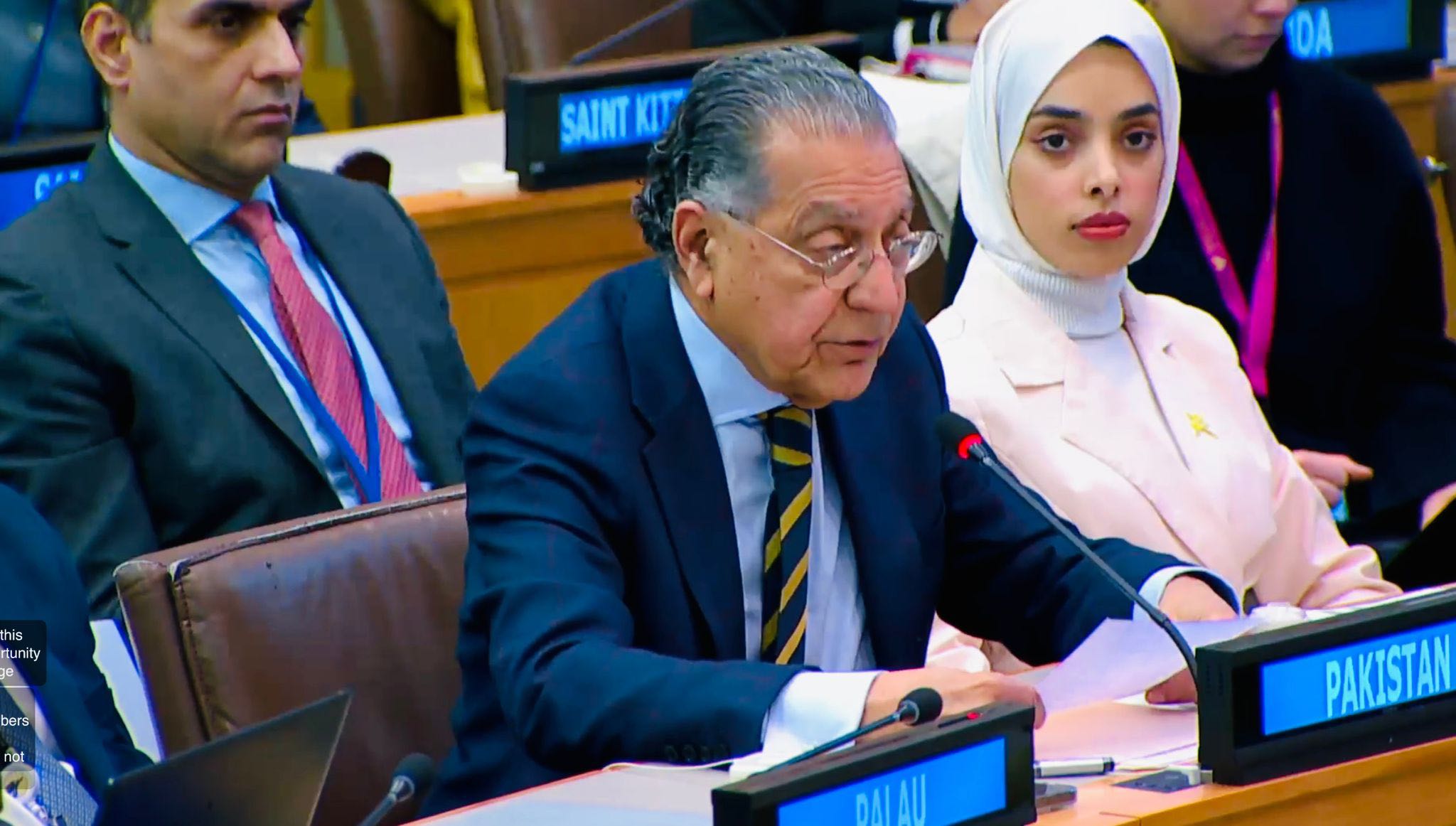 Ambassador Munir Akram  introduced the draft resolution entitled “Universal Realization of the Right of Peoples to Self Determination” in 3rd Committee of UNGA-78.
The Pakistan Times
