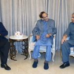 Federal Interior Minister Mohsin Naqvi meets Chaudhary Shujaat Hussain