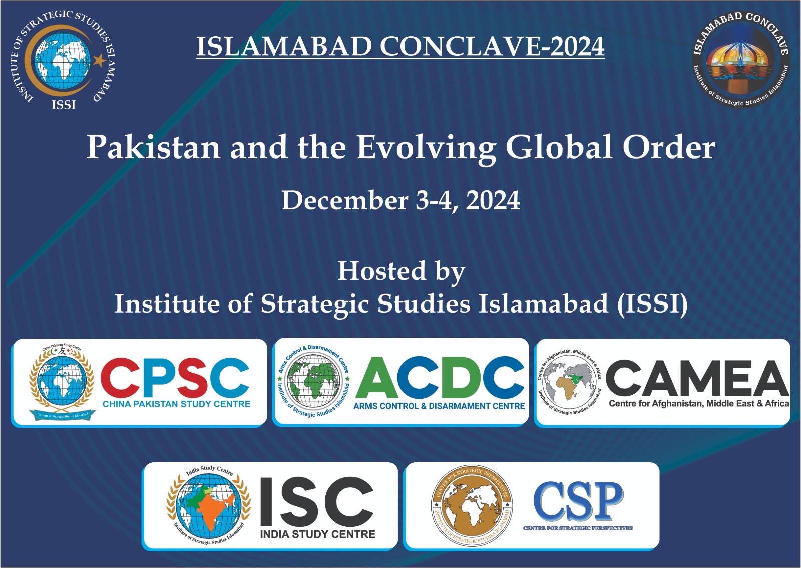 ISSI’s annual flagship event next week to focus on “Pakistan and the Evolving Global Order” 