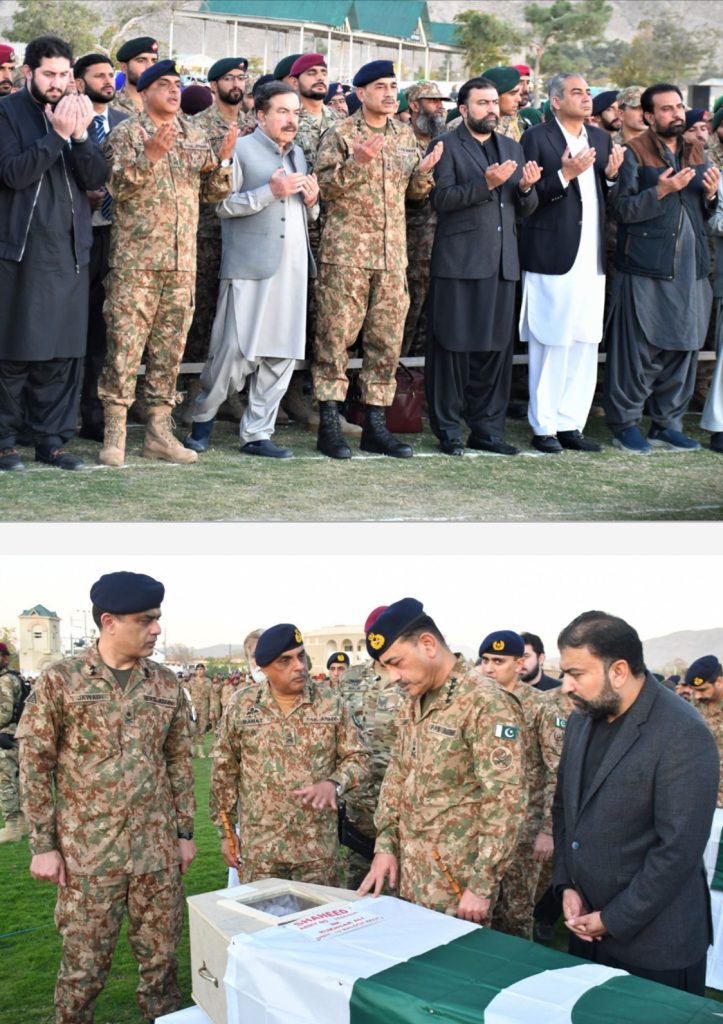 Namaz-e-Janaza for the Shuhada, who embraced martyrdom in a suicide blast targeting innocent citizens and passengers at Quetta Railway Station