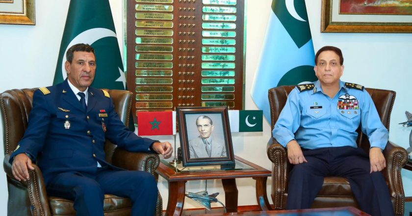 Major General Mohammed Gadih, Inspector Royal Moroccan Air Force, called on Air Chief Marshal Zaheer Ahmed Baber Sidhu, Chief of the Air Staff, at Air Headquarters