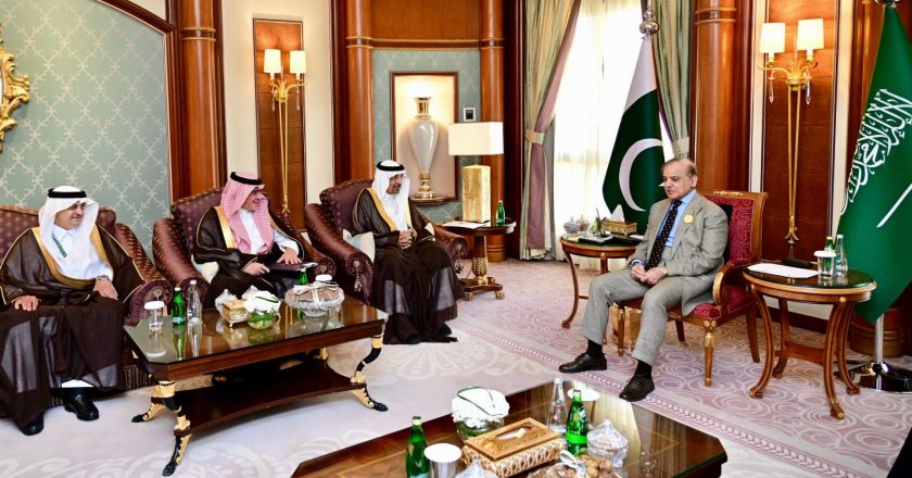 Saudi Arabia’s Minister of Investment meeting with Prime Minister Muhammad Shahbaz Sharif