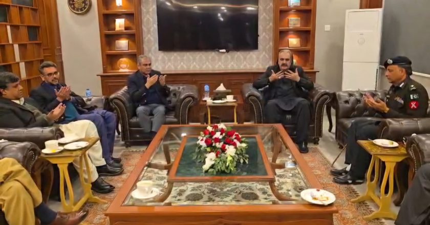 Federal Minister for Interior Mohsin Naqvi Visits Frontier Constabulary Headquarters in Peshawar