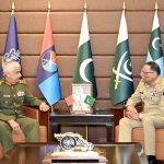 H.H. General Shaikh Mohammed Bin Isa Bin Salman Al Khalifa, Commander Bahrain National Guard, called on General Sahir Shamshad Mirza, NI (M), Chairman Joint Chiefs of Staff Committee at Joint Staff Headquarters: ISPR