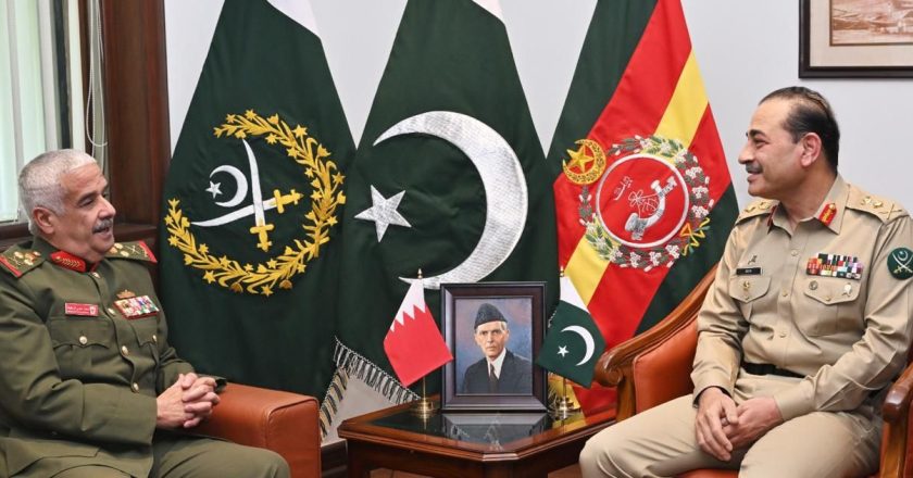 Commander of the National Guard of the Kingdom of Bahrain, called on General Syed Asim Munir, NI (M), Chief of Army Staff: ISPR