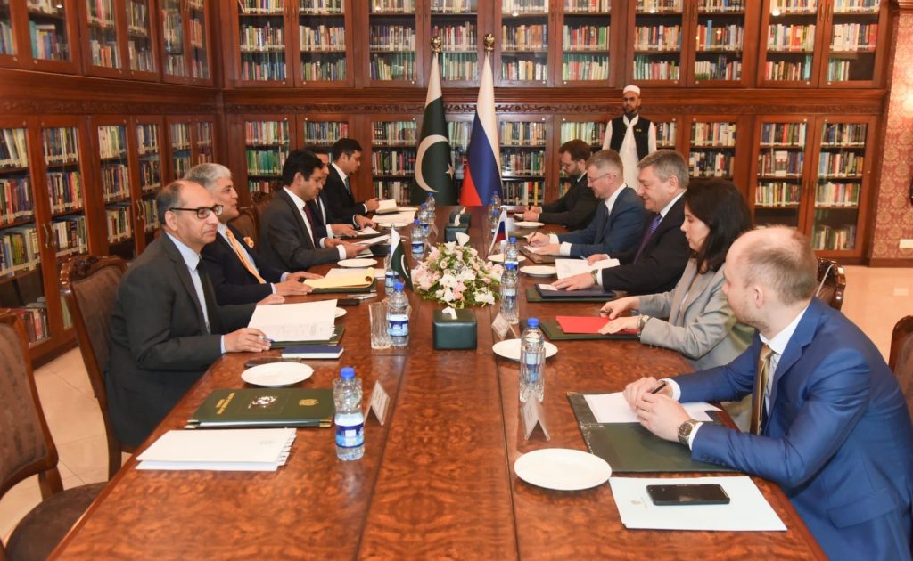 Ambassador Andrey Rudenko, for the sixth round of Pakistan-Russia Bilateral Political Consultations in Islamabad
