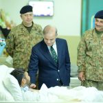 Prime Minister Muhammad Shehbaz Sharif  visited Combined Military Hospital Rawalpindi to meet the soldiers injured during M’arka-e-Haq