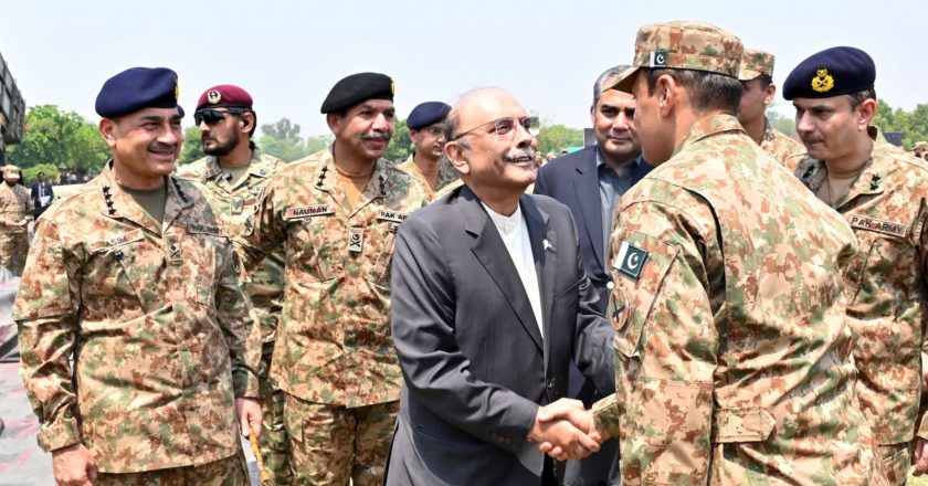 President of the Islamic Republic of Pakistan, Mr. Asif Ali Zardari visited Gujranwala Cantonment