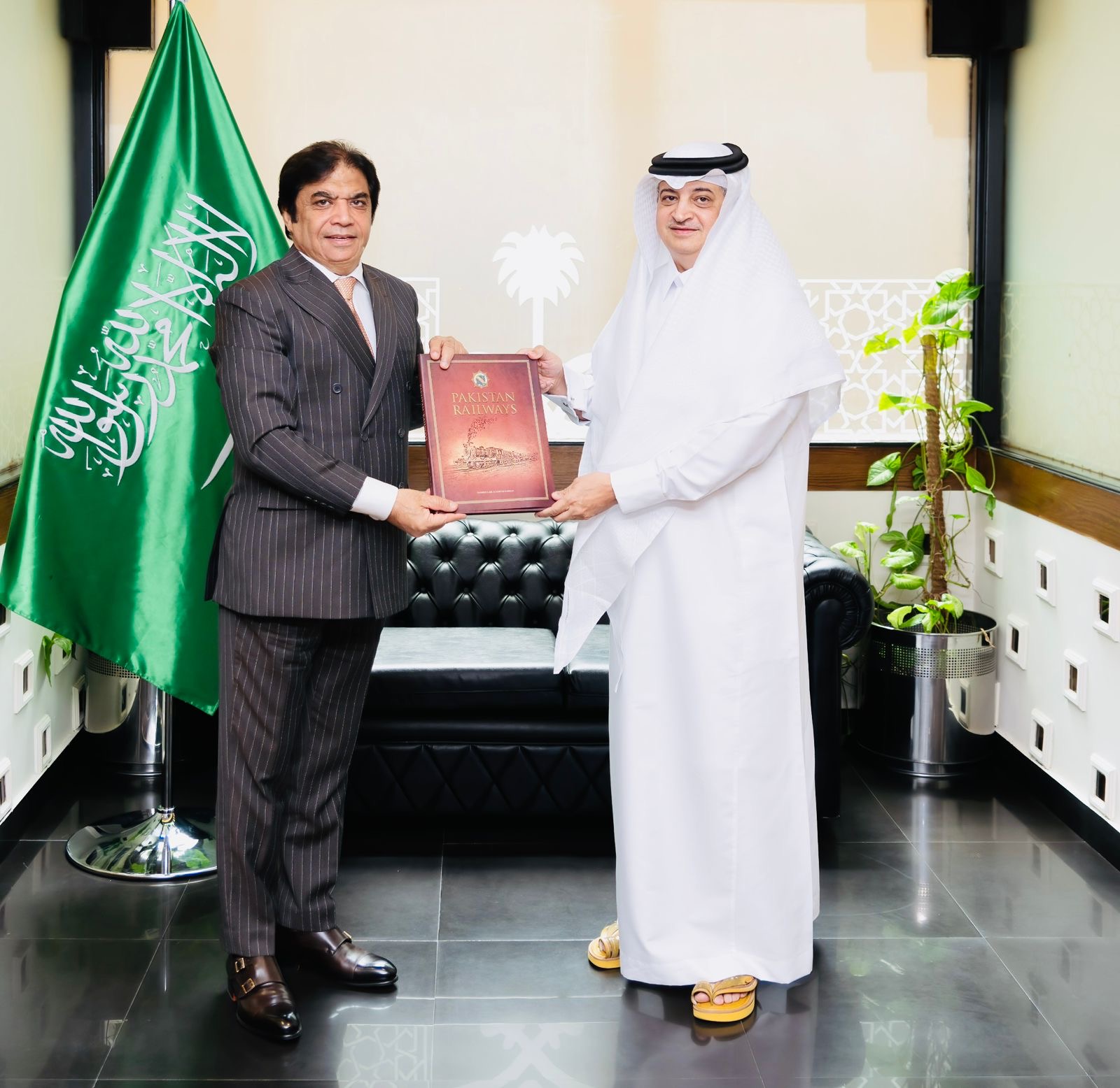 Pakistan Railway Minister Meeting with Ambassador of Saudi Arabia