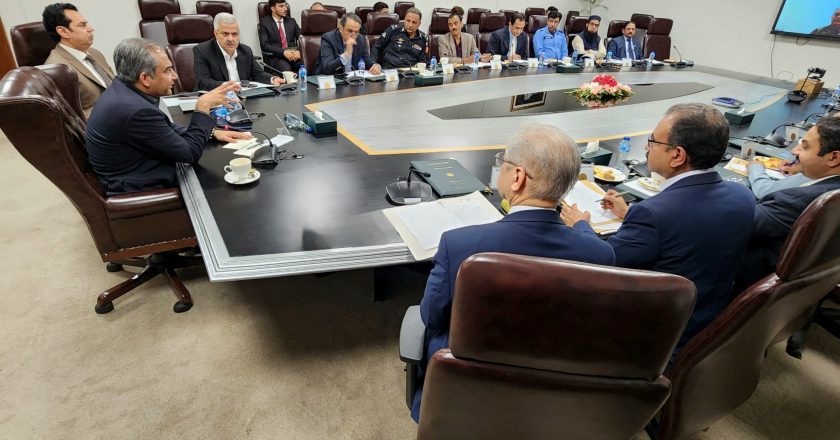 Federal Minister for Interior Mohsin Naqvi chairing a high-level meeting on Muharram security