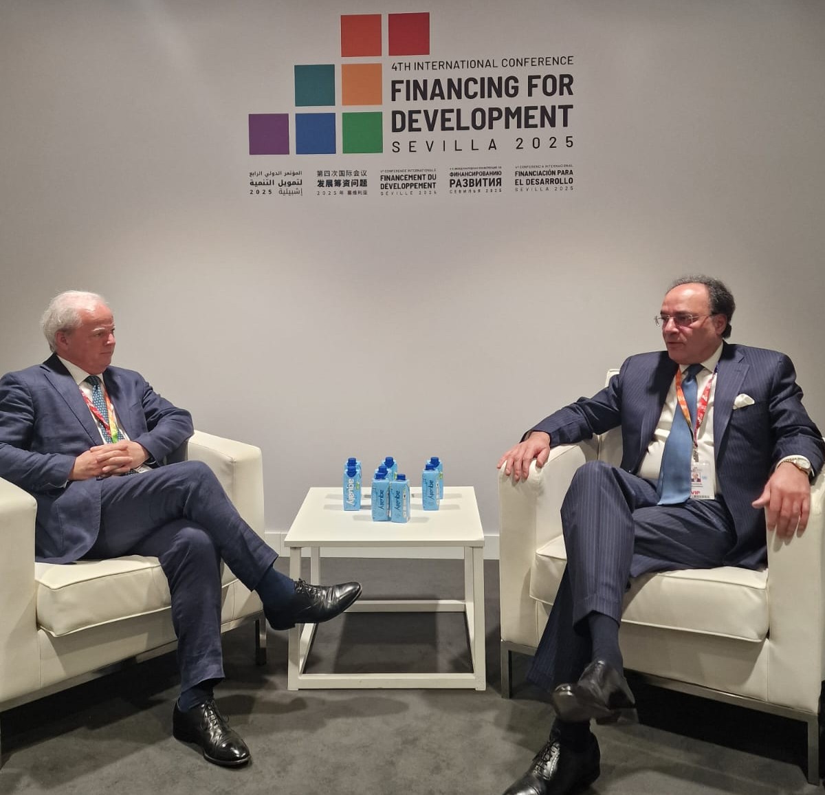 Finance Minister Advances Strategic Partnerships During High-Level Bilateral Meetings on Sidelines of FFD4 in Seville
