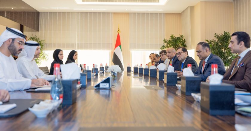 Minister of State for Finance and Railways and Head of the Prime Minister’s Delivery Unit, Holds Meeting with H.E. Mohamed bin Hadi Al Hussaini, UAE Minister of State for Financial Affairs